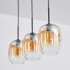 Apedo Hanglamp, Hanglamp Amber, Duidelijk, 3-lichts