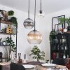 Koyoto Hanglamp, Kogellampje, Hanglamp Zwart, 3-lichts