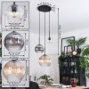Koyoto Hanglamp, Kogellampje, Hanglamp Zwart, 3-lichts