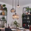 Koyoto Hanglamp, Kogellampje, Hanglamp Zwart, 3-lichts