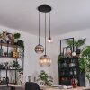 Koyoto Hanglamp, Kogellampje, Hanglamp Zwart, 3-lichts