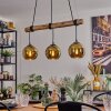 Koyoto Hanglamp, Kogellampje, Hanglamp Natuurlijke kleuren, Zwart, 3-lichts
