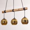 Koyoto Hanglamp, Kogellampje, Hanglamp Natuurlijke kleuren, Zwart, 3-lichts