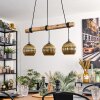 Koyoto Hanglamp, Kogellampje, Hanglamp Natuurlijke kleuren, Zwart, 3-lichts