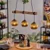 Koyoto Hanglamp, Kogellampje, Hanglamp Natuurlijke kleuren, Zwart, 3-lichts