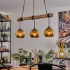 Koyoto Hanglamp, Kogellampje, Hanglamp Natuurlijke kleuren, Zwart, 3-lichts