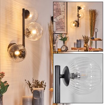 Chehalis Kogellampje, Wandlamp 23 cm Duidelijk, 3-lichts
