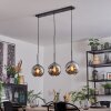 Ripoll Hanglamp, Kogellampje, Hanglamp Chroom, Rookkleurig, 3-lichts