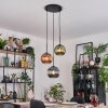Koyoto Hanglamp, Kogellampje, Hanglamp Zwart, 3-lichts