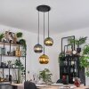Koyoto Hanglamp, Kogellampje, Hanglamp Zwart, 3-lichts