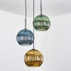 Koyoto Hanglamp, Kogellampje, Hanglamp Zwart, 3-lichts