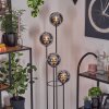 Gastor Staande lamp Hout donker, Zwart, 4-lichts