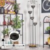 Gastor Staande lamp Hout donker, Zwart, 4-lichts