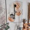 Chehalis Kogellampje, Wandlamp Amber, 3-lichts