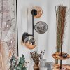 Chehalis Kogellampje, Wandlamp Amber, Rookkleurig, 3-lichts