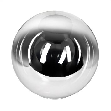 Glazen lampenkap  Gastor Reserve glas, reserveonderdeel 25 cm Chroom, Duidelijk, Rookkleurig