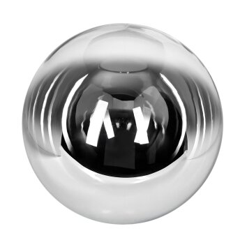 Glazen lampenkap  Gastor Reserve glas, reserveonderdeel 30 cm Chroom, Duidelijk, Rookkleurig