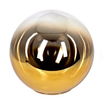 Lampenkap van glas  Gastor Reserve glas, reserveonderdeel 20 cm Goud, Duidelijk