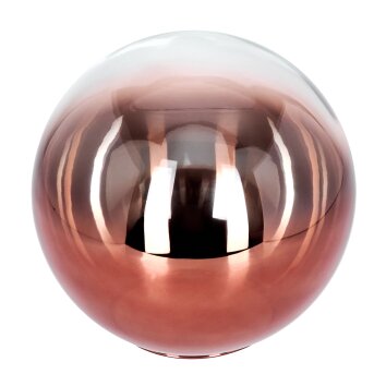 Glazen lampenkap  Gastor Reserve glas, reserveonderdeel 20 cm Duidelijk, Koperkleurig