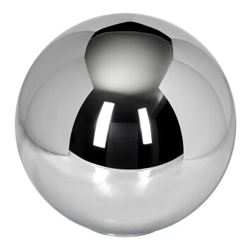 Glazen lampenkap  Gastor Reserve glas, reserveonderdeel 25 cm Chroom, Rookkleurig