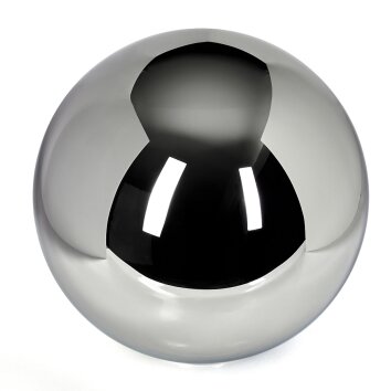 Glazen lampenkap  Gastor Reserve glas, reserveonderdeel 30 cm Chroom, Rookkleurig