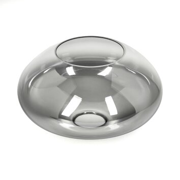 Glazen lampenkap  Mertola Reserve glas, reserveonderdeel Duidelijk, Rookkleurig