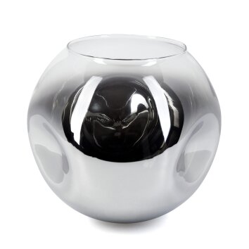 Lampenkap van glas  Ripoll Reserve glas, reserveonderdeel Chroom, Duidelijk, Rookkleurig