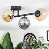Chehalis Plafondlamp, Kogellampje Amber, Rookkleurig, 3-lichts