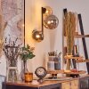 Chehalis Kogellampje, Wandlamp Amber, Rookkleurig, 3-lichts
