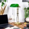 Ragaz bankierslamp, Bureaulamp, Tafellamp Messing, 1-licht