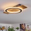 Besperia Plafondlamp LED houtlook, Zwart, 1-licht