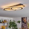 Besperia Plafondlamp LED houtlook, Zwart, 1-licht