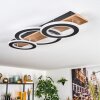 Besperia Plafondlamp LED houtlook, Zwart, 1-licht