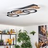 Besperia Plafondlamp LED houtlook, Zwart, 1-licht