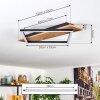 Cabanas Plafondlamp LED houtlook, Zwart, 1-licht