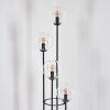 Gastor Staande lamp 30 cm Hout donker, Zwart, 4-lichts