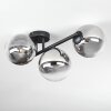 Chehalis Plafondlamp, Kogellampje Duidelijk, Rookkleurig, 3-lichts