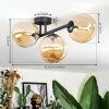 Chehalis Plafondlamp, Kogellampje Amber, 3-lichts
