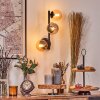 Chehalis Kogellampje, Wandlamp Amber, Rookkleurig, 3-lichts