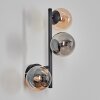 Chehalis Kogellampje, Wandlamp Amber, Rookkleurig, 3-lichts