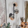 Chehalis Kogellampje, Wandlamp Amber, Rookkleurig, 3-lichts