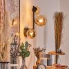 Chehalis Kogellampje, Wandlamp Amber, 3-lichts