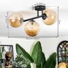 Chehalis Plafondlamp, Kogellampje Amber, 3-lichts