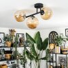 Chehalis Plafondlamp, Kogellampje Amber, 3-lichts