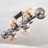 Gastor Plafondlamp, Kogellampje Amber, Duidelijk, Rookkleurig, 10-lichts
