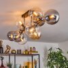 Gastor Plafondlamp, Kogellampje Amber, Duidelijk, Rookkleurig, 10-lichts
