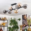 Gastor Plafondlamp, Kogellampje Amber, Duidelijk, Rookkleurig, 10-lichts