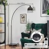 Baloca Staande lamp, Booglampen Chroom, Zwart, 1-licht