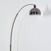 Baloca Staande lamp, Booglampen Chroom, Zwart, 1-licht