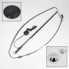 Baloca Staande lamp, Booglampen Chroom, Zwart, 1-licht